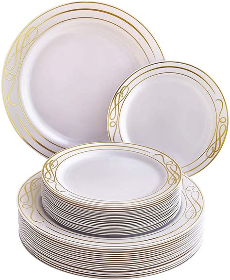 luxury disposable tableware dinner set.